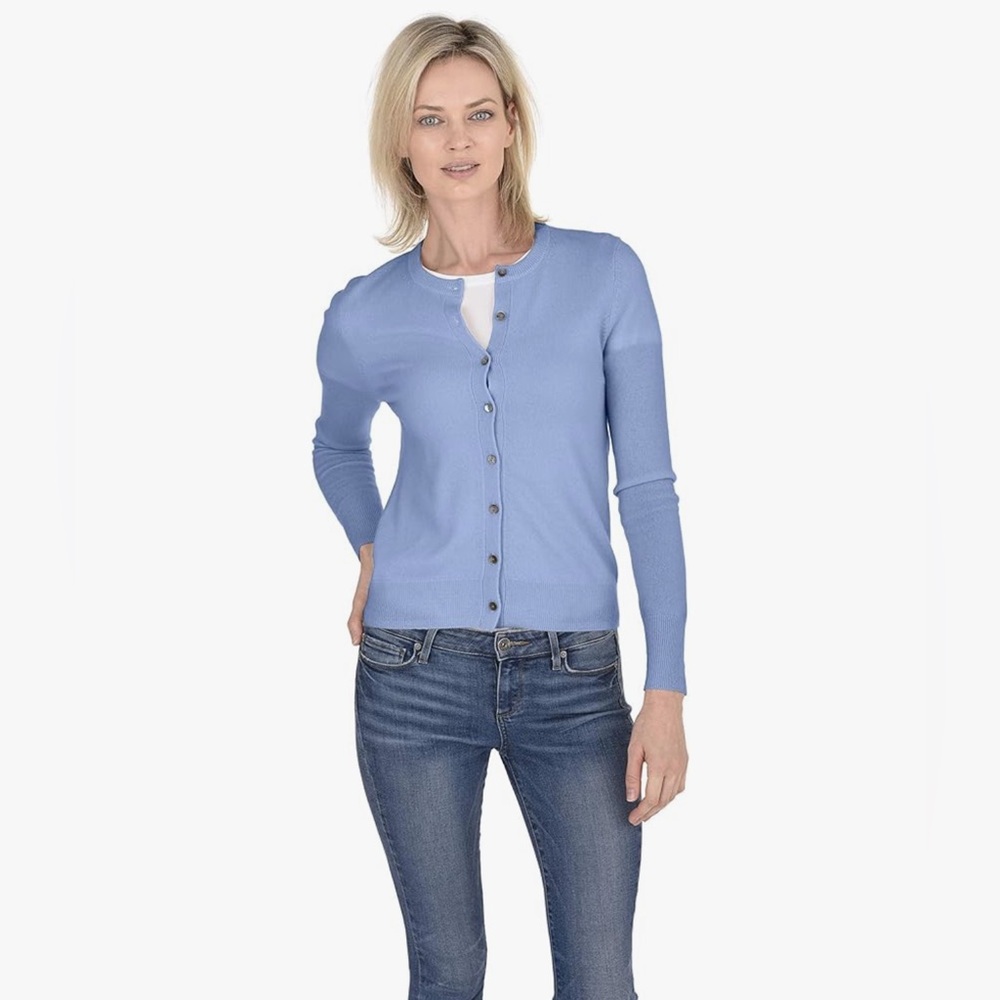 Old Navy Women's Light Blue Cardigan Sweater